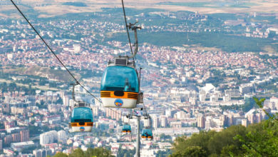cable car up to the Millennium Cross