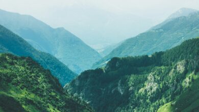 Rugged green hills of northern Macedonia