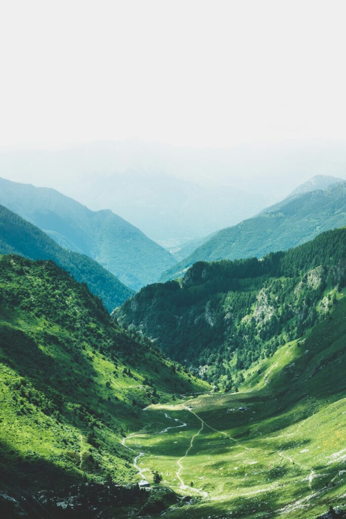 Rugged green hills of northern Macedonia