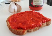 Ajvar on toast – a classic vegetarian Macedonian food