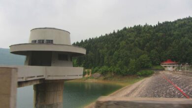 Lake Mavrovo in Mavrovo National Park