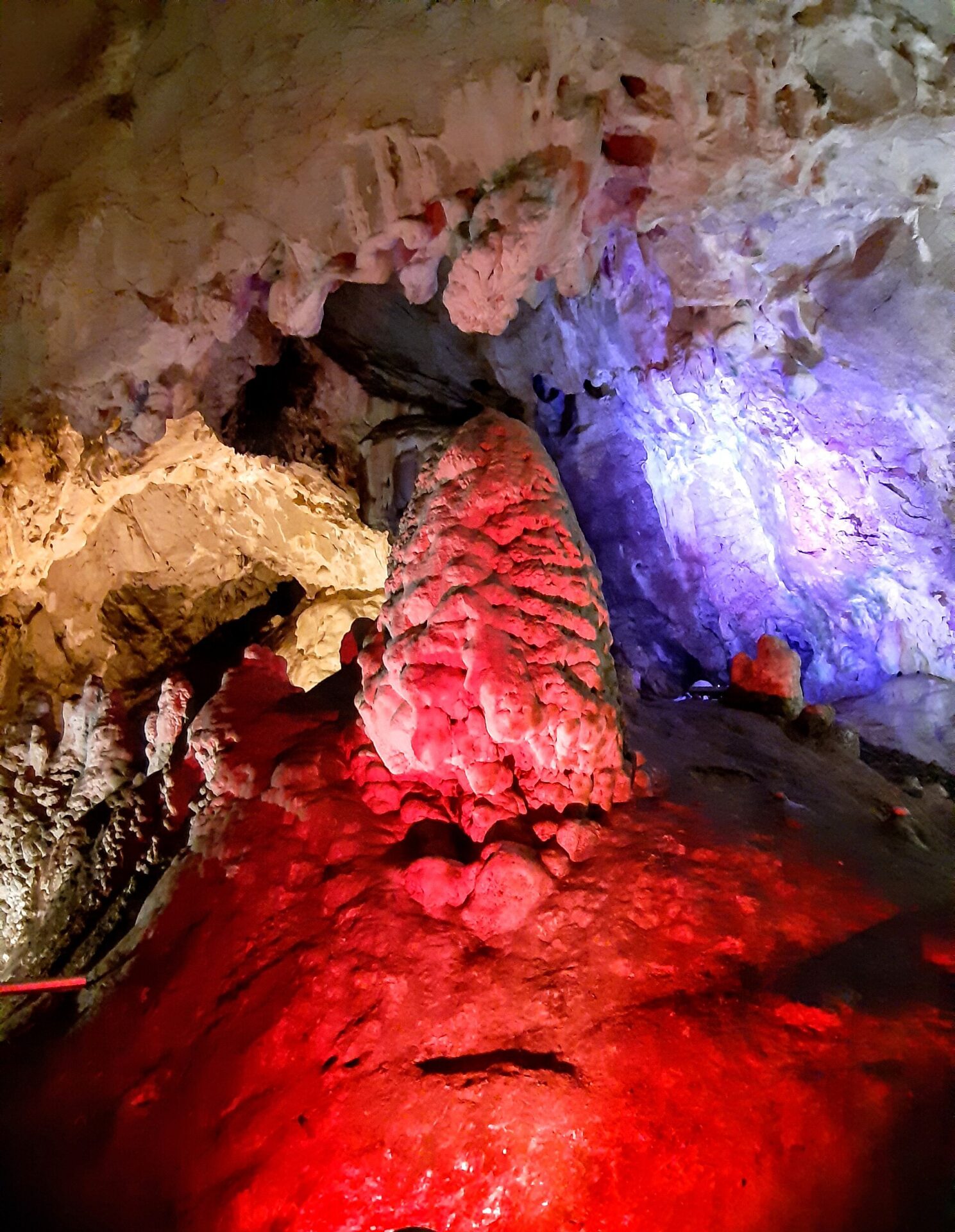 Stalagmite inside Vrelo Cave, Matka Canyon